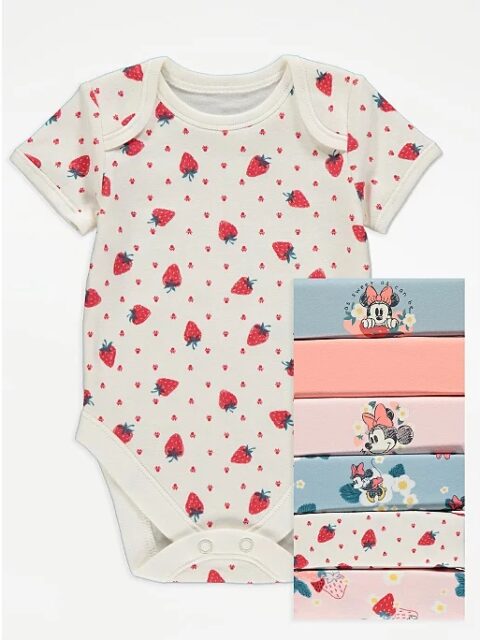 Набор 7 боди Minnie Mouse и клубникой George Disney