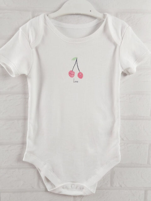 Боди белого цвета с вишнями Matalan