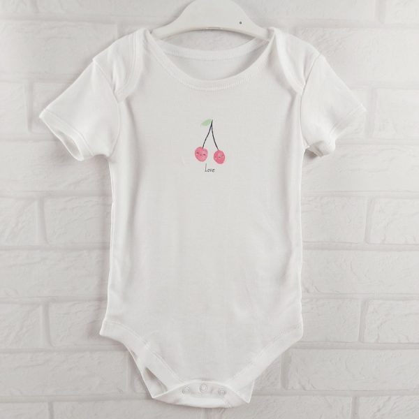 Боді білого кольору з вишнями Matalan