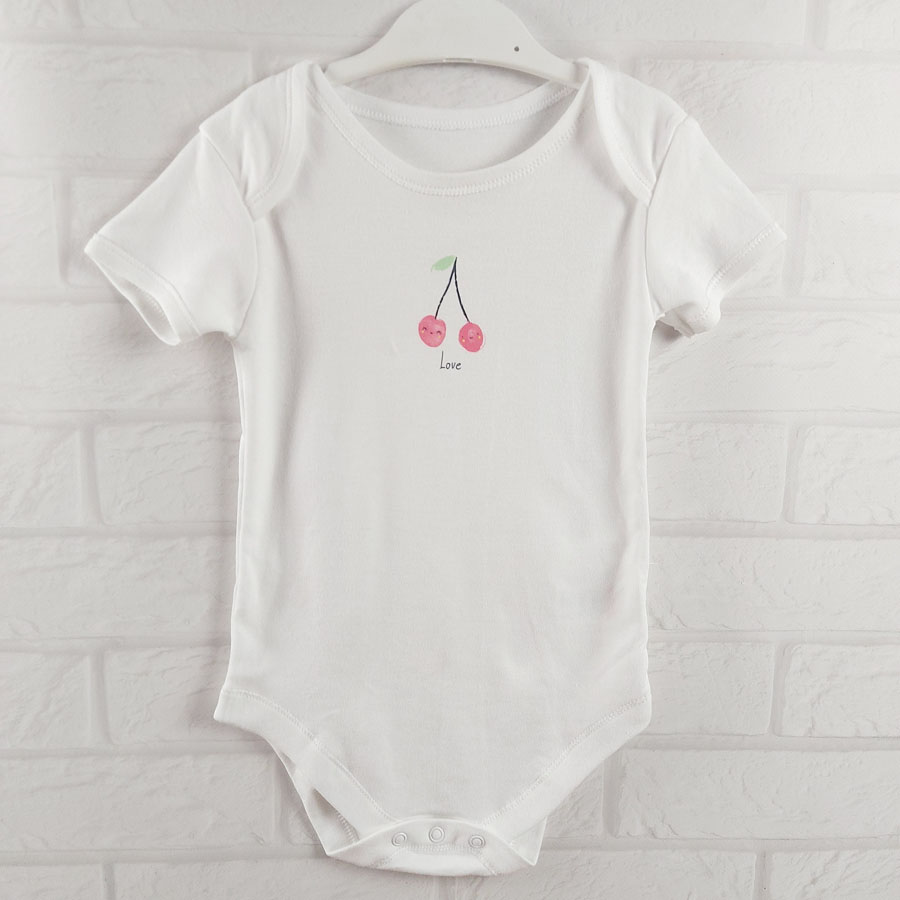 Боді білого кольору з вишнями Matalan