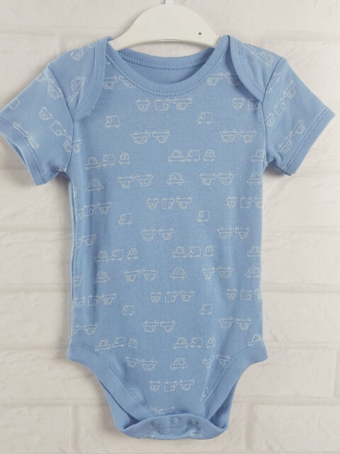 Боди синий с белыми автомобилями Matalan