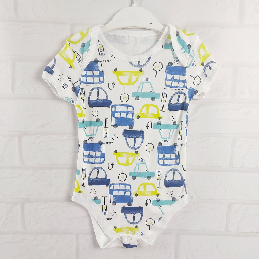 Боді білий з великими автомобілями Matalan