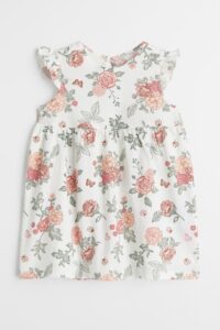 Платье с розами красного цвета H&M