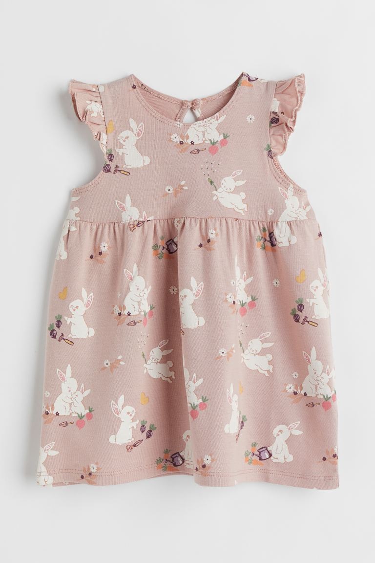 Сукня з зайцями білого кольору H&M