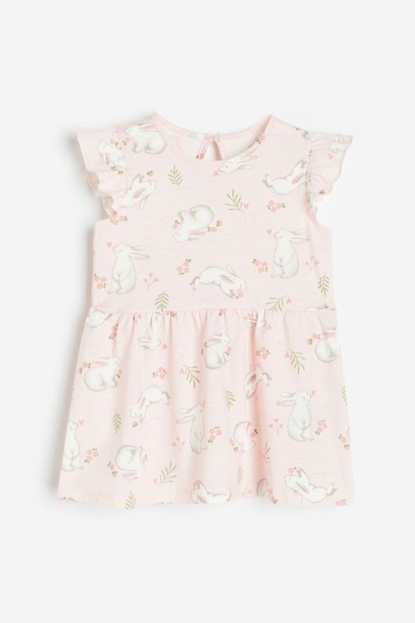 Платье розовое с кроликами H&M