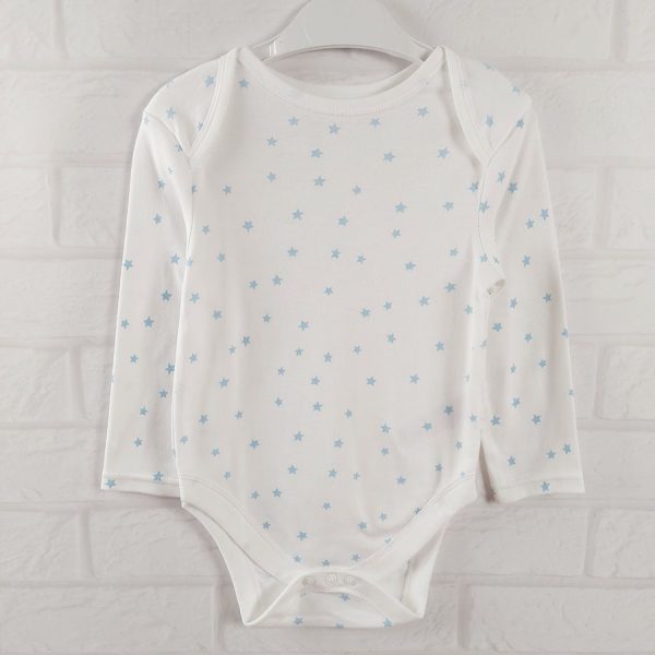 Боди белый с голубыми звездами Primark