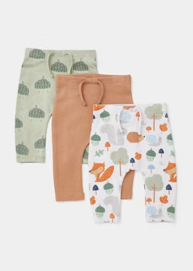Набір 3 легенсів у зелено-коричневих тонах Matalan