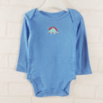 Боди синий с голубым динозавром Children place