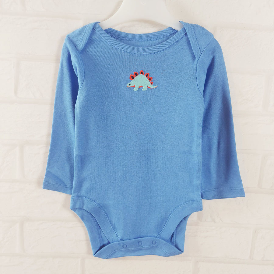 Боди синий с голубым динозавром Children place