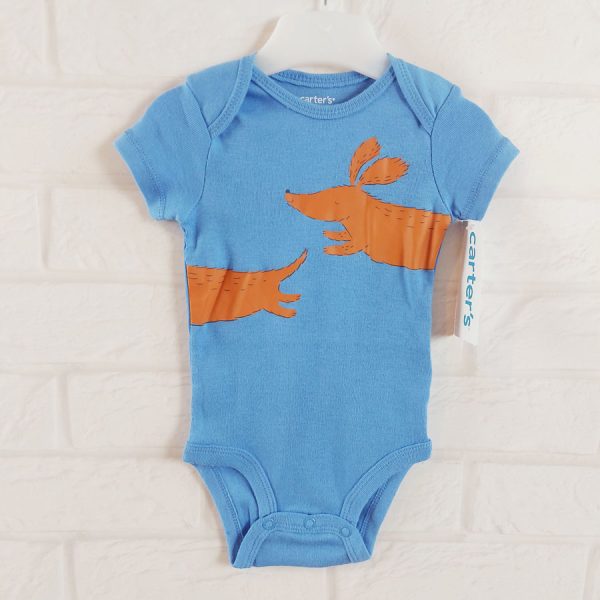 Боди с оранжевыми животными Carters