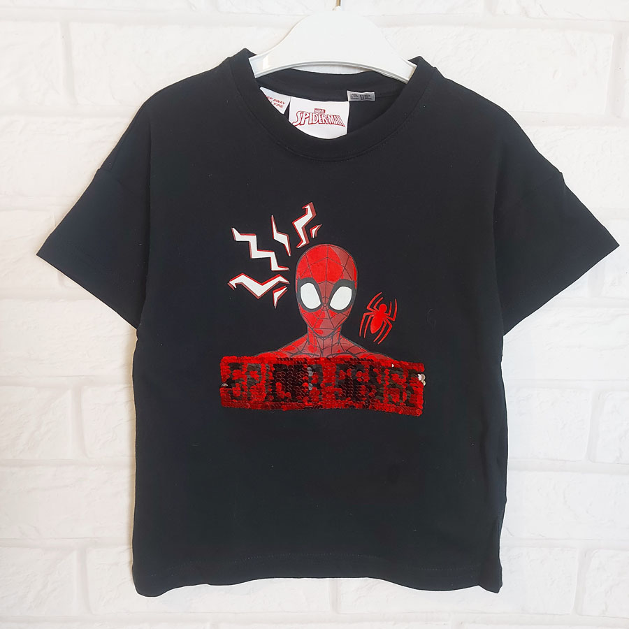 Футболка чорна Spider man Lupilu