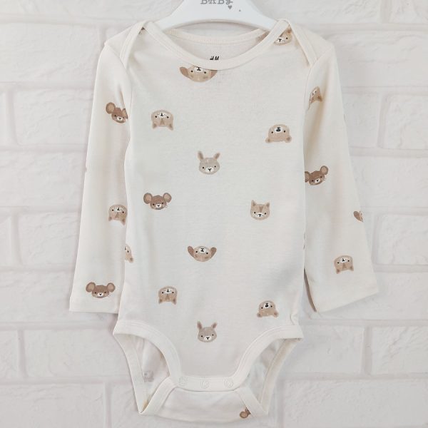 Боди бежевий с животными H&M