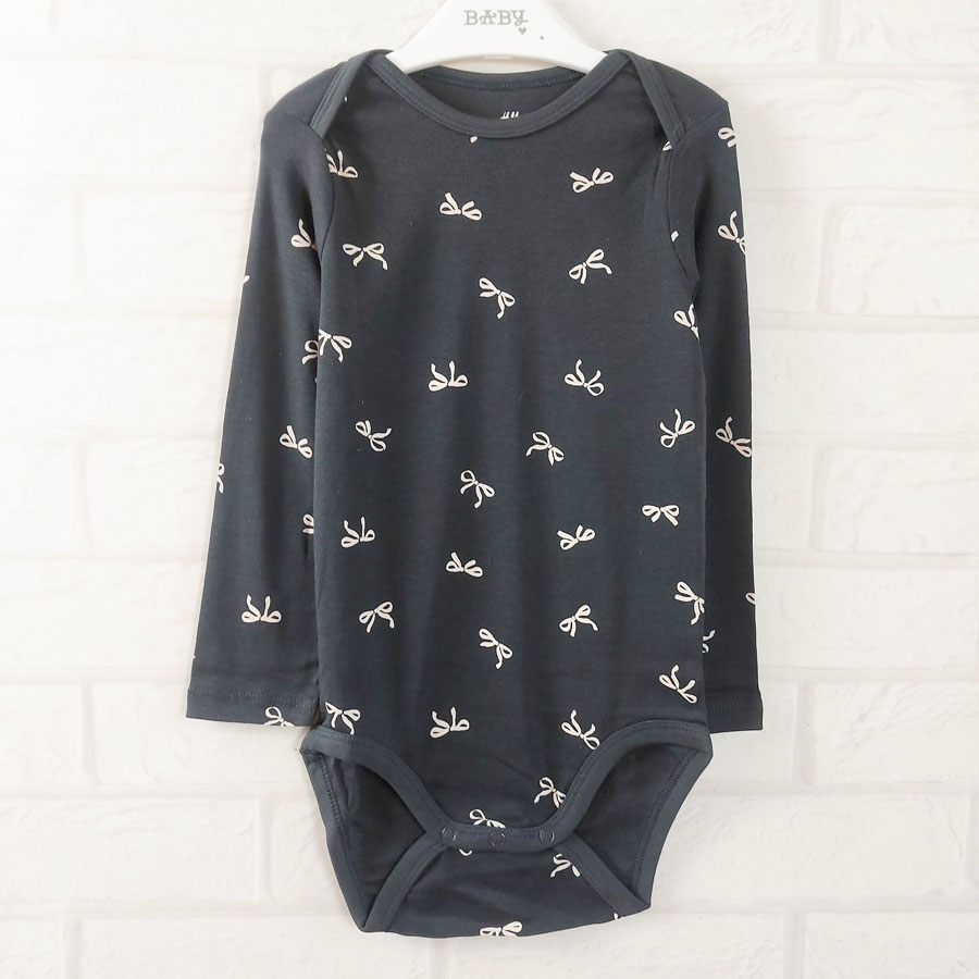 Боді темного кольору з бантиками H&M
