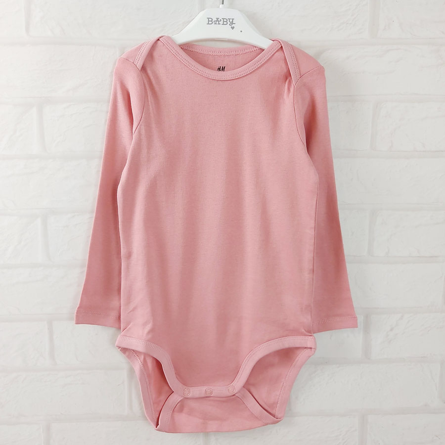Боді рожевий з довгим рукавом H&M