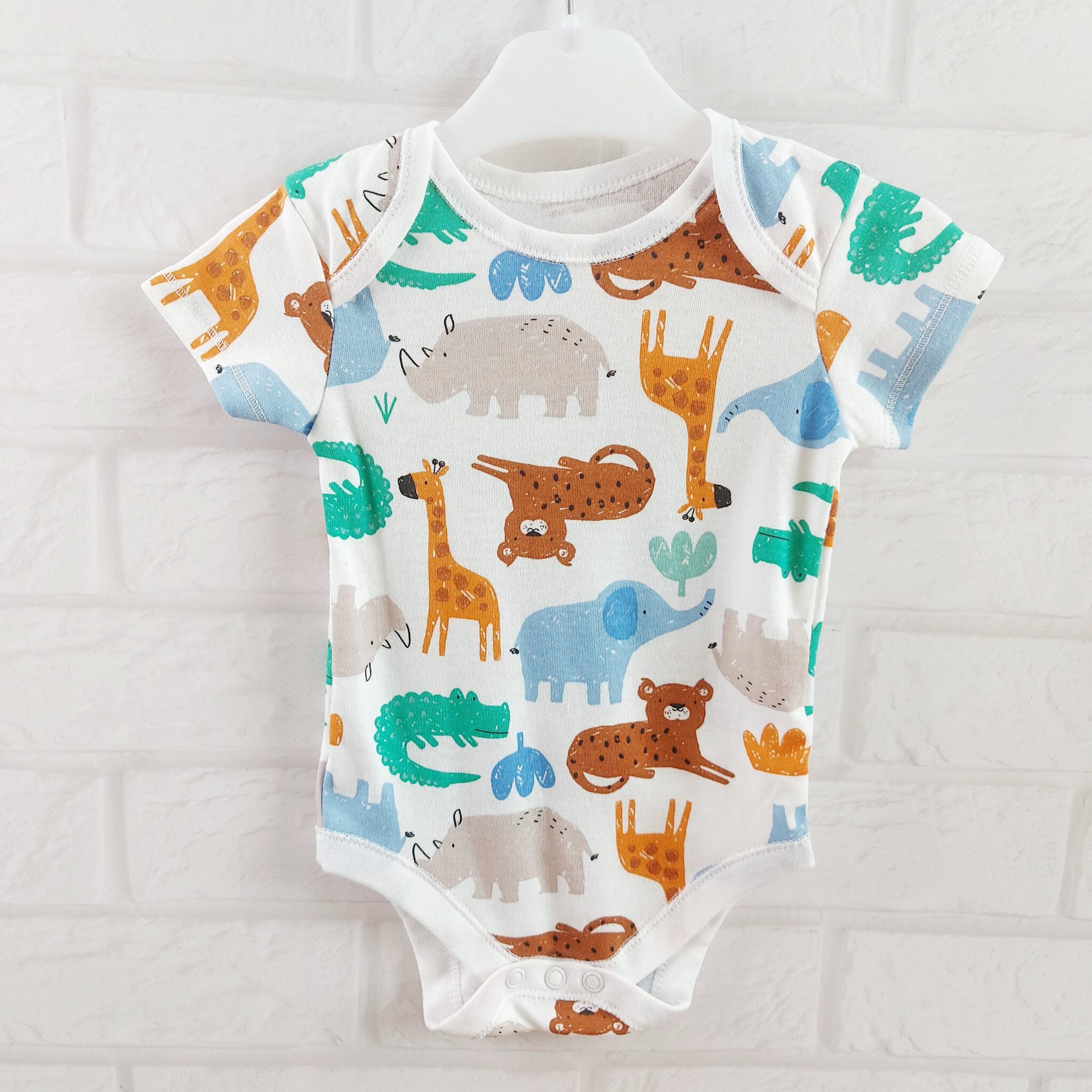 Боді білий з кольоровими тваринками Matalan